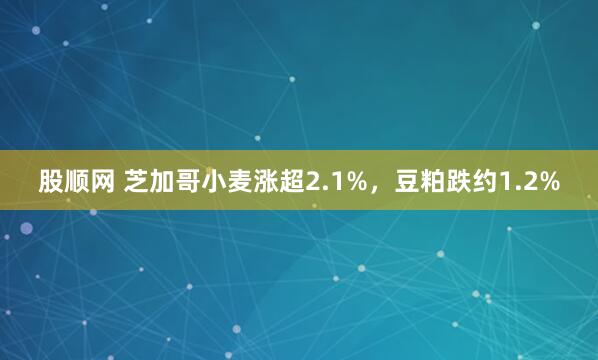 股顺网 芝加哥小麦涨超2.1%，豆粕跌约1.2%